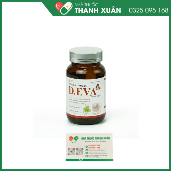 Viên uống sáng da D.EVA  Giảm triệu chứng của thời kỳ tiền mãn kinh, giảm nám da, sạm da